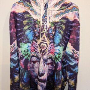 Psychedelic All Seeing Eyes Hoodie - All Over 3D Imprint Unisex Size Large